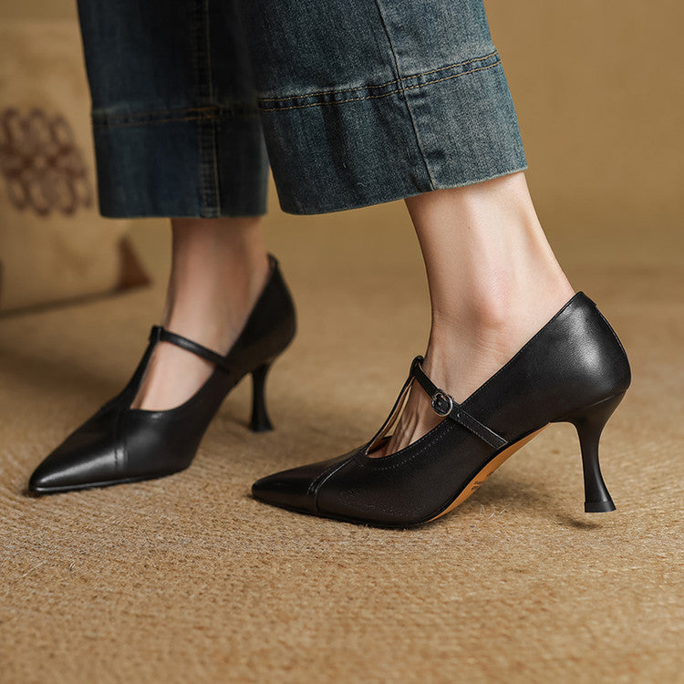 Lorena Genuine Leather Heels Caliboot
