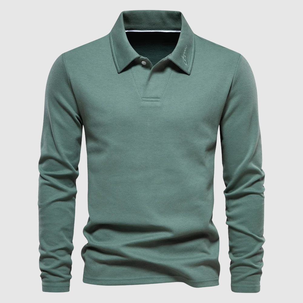 Lorenzo Vitali Elite Full Sleeve Polo Shirt - Soft Blend Anti-Pilling Comfort