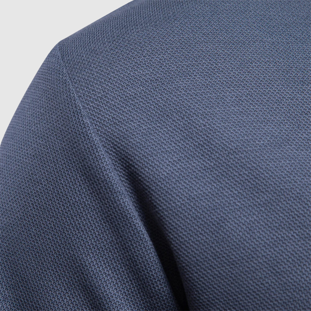 Men's Long Sleeve Polo Shirt Solid Classic Collar