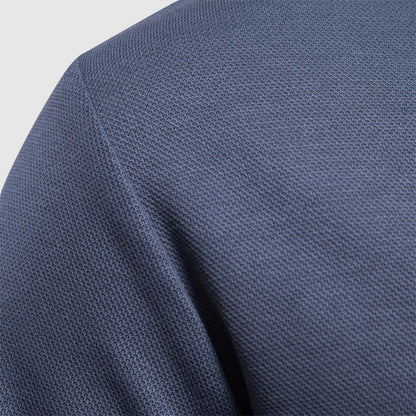 Men's Long Sleeve Polo Shirt Solid Classic Collar