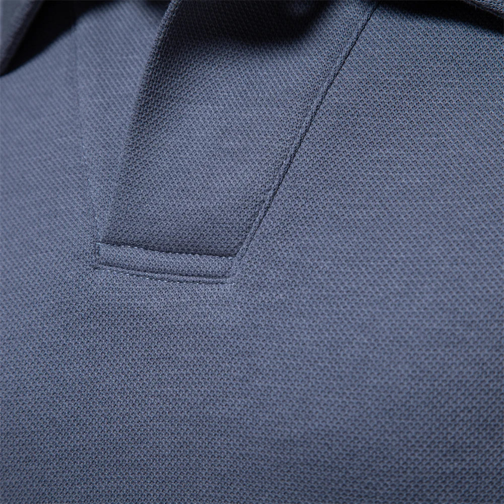 Men's Long Sleeve Polo Shirt Solid Classic Collar
