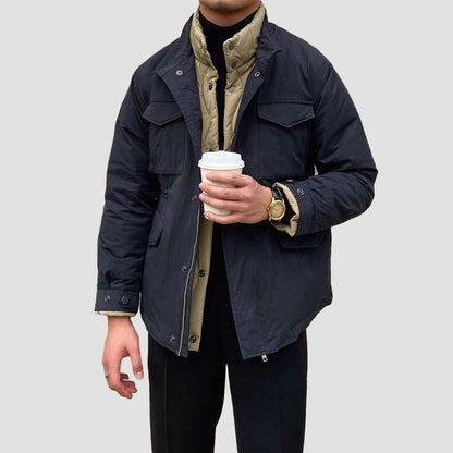 Lorenzo Vitali Men's Retro Work Jacket Vintage Style Outerwear