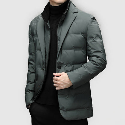 Lorenzo Vitali Men's Down Jacket Lightweight Insulated Water-Resistant - Fashinoza