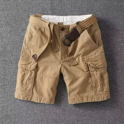 Men's Cargo Shorts Belted Multi Pocket - Fashinoza