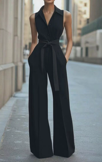 Alyssa | Women Summer Belted Button Jumpsuit