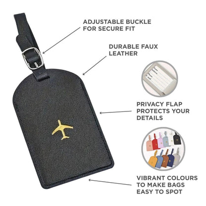 Leather Luggage Tag Personalized - Fashinoza