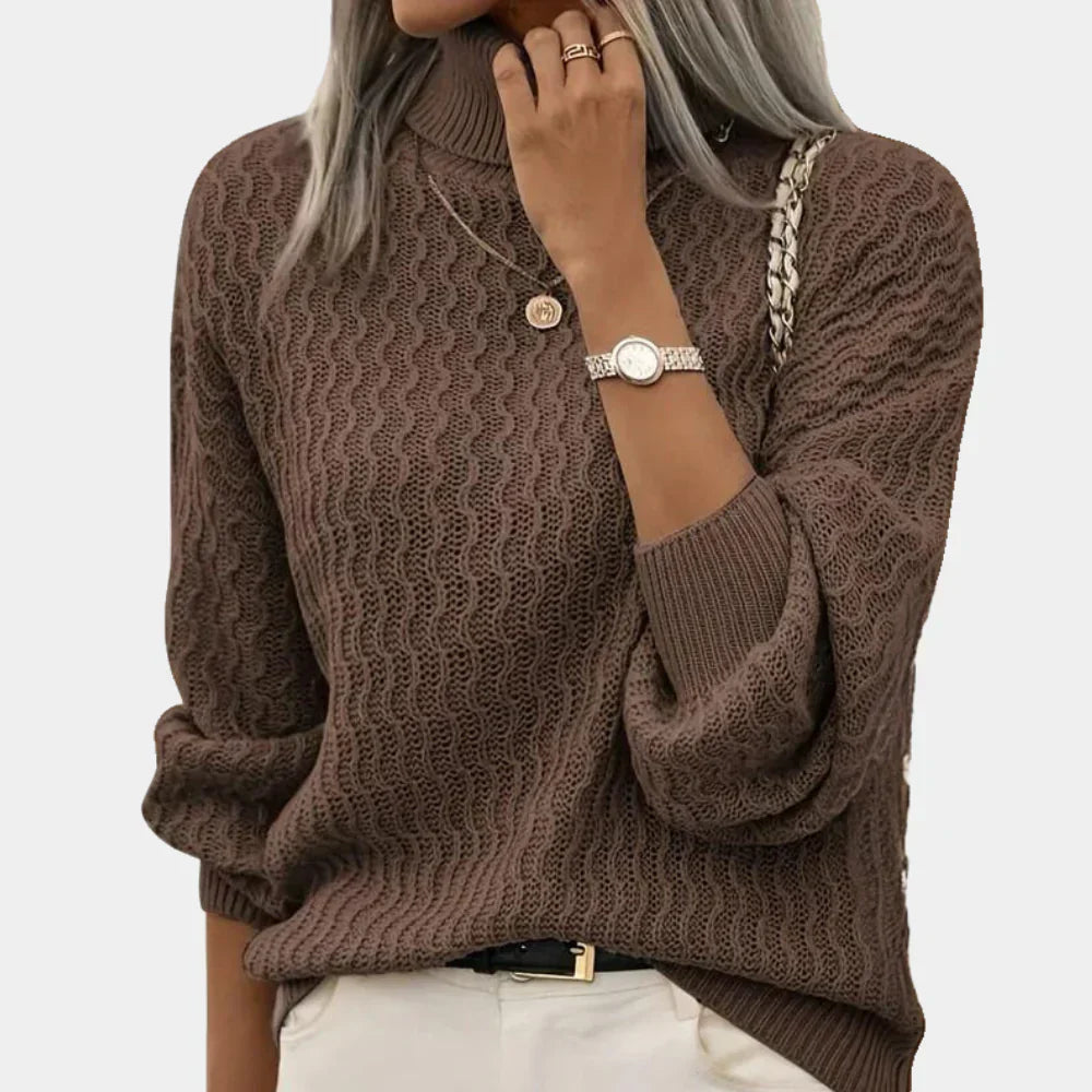 Men's Argyle Turtleneck Sweater - Fashinoza