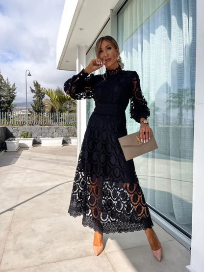 Celestial Lace Midi Dress