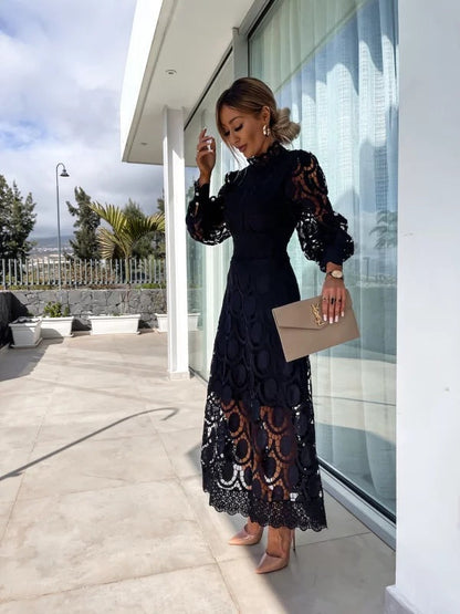 Celestial Lace Midi Dress