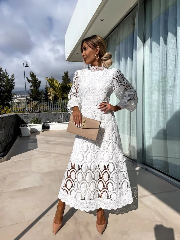 Celestial Lace Midi Dress