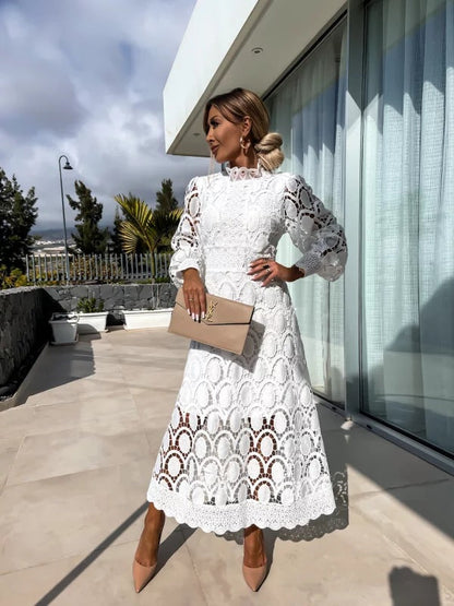 Celestial Lace Midi Dress