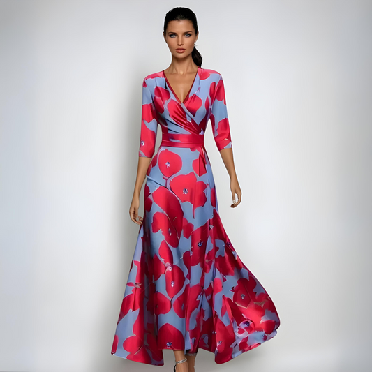 Women's Floral Print Dress - 
Fashinoza
