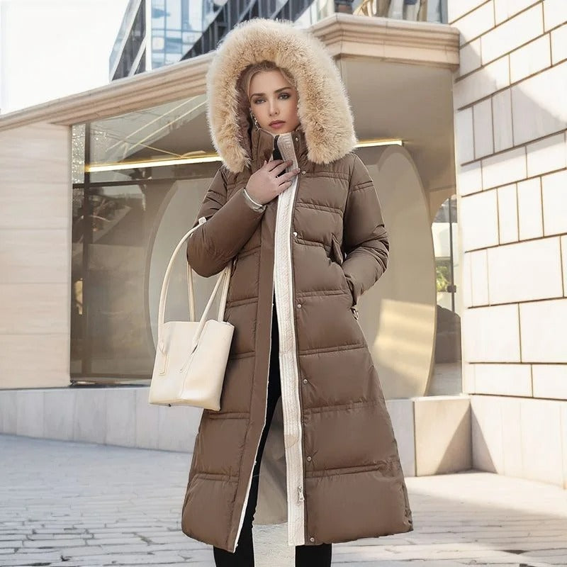 Clara | Women’s Long Hooded Winter Puffer Coat