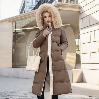 Clara | Women’s Long Hooded Winter Puffer Coat