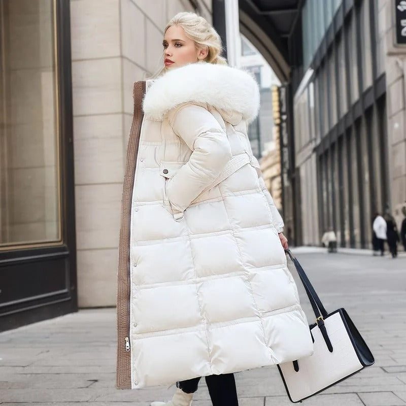 Clara | Women’s Long Hooded Winter Puffer Coat
