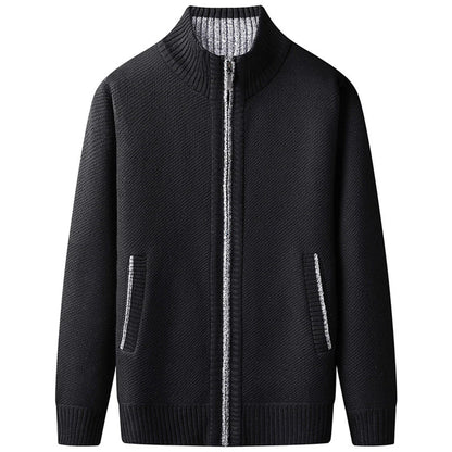 Tommy Men's Fleece Vest Warm Zip Black