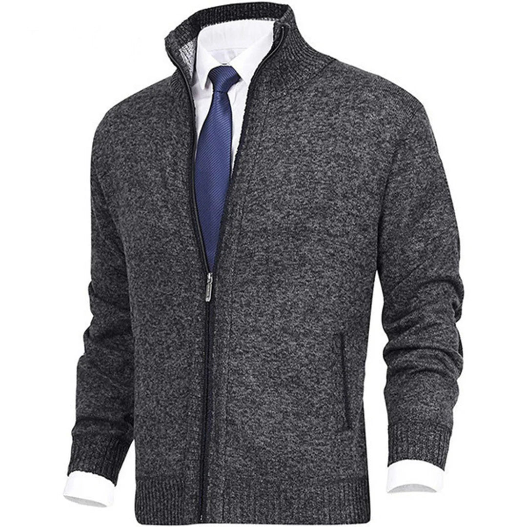 Tommy Men's Fleece Vest Warm Zip Black
