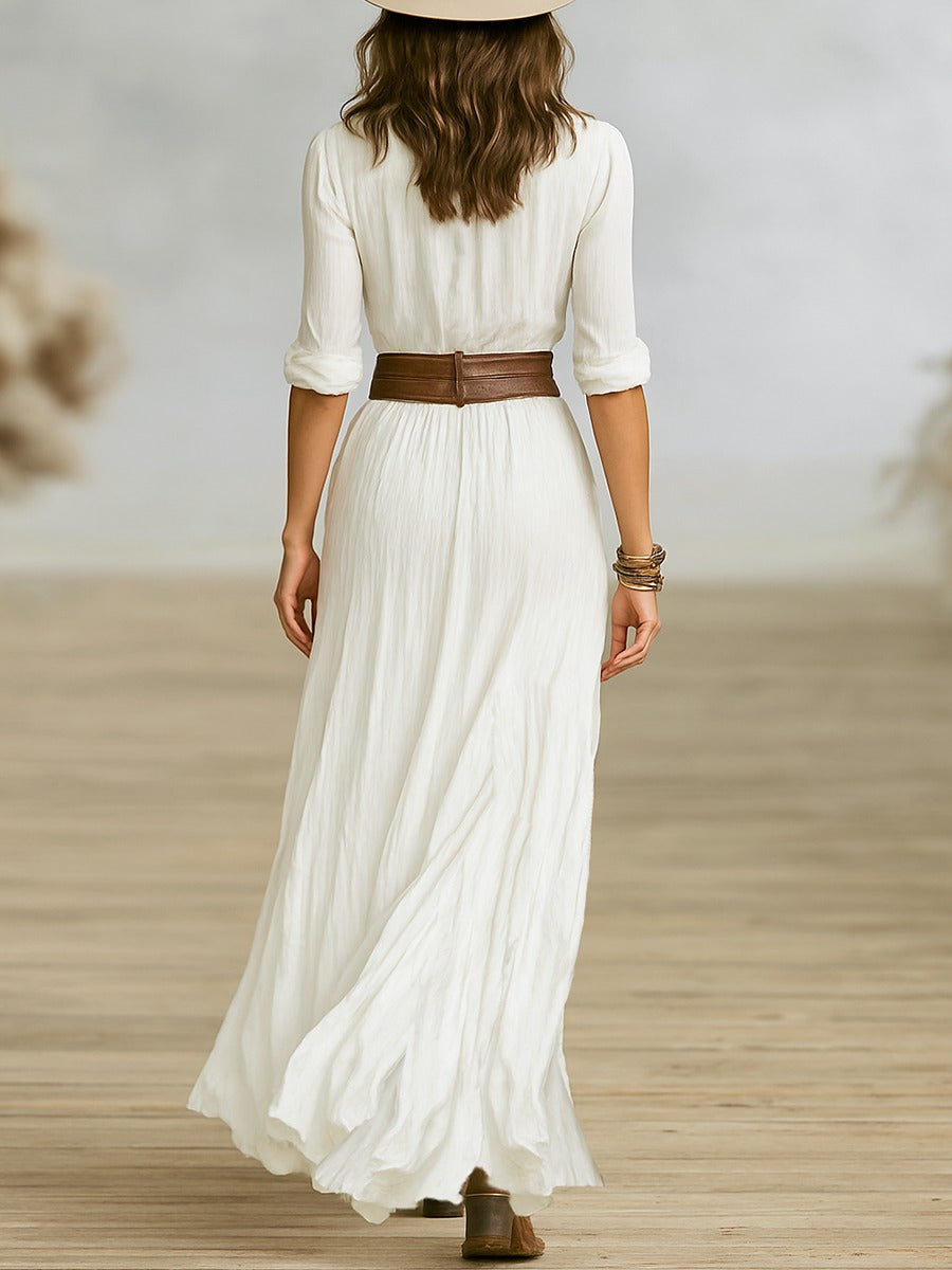 Elegant Women's Pleated Dress