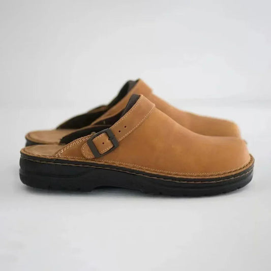 Leather Slippers - Fashinoza