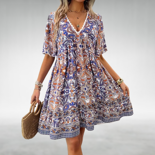 Women's Elegant Draped Cocktail Dress - Fashinoza