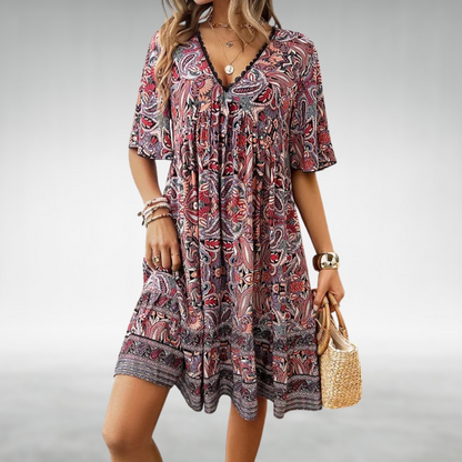 Women's Elegant Draped Cocktail Dress