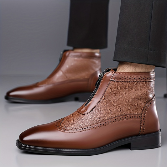 Men's Leather Boots - 
Fashinoza