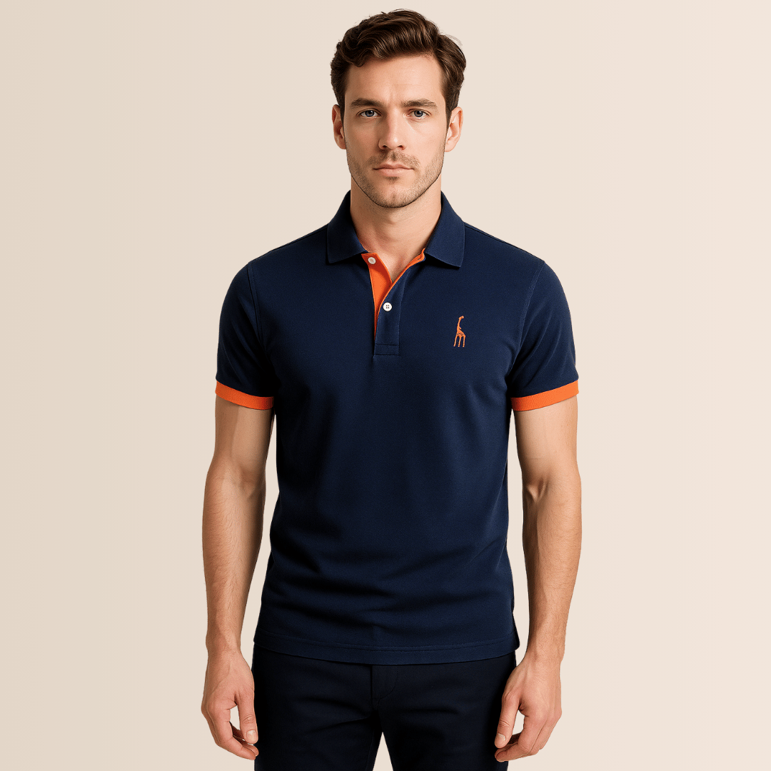Men's Cotton Polo Shirt Stand Collar - Fashinoza