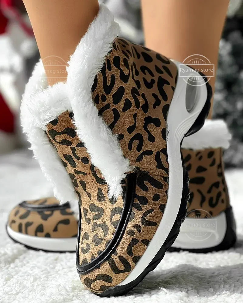 Women's Low Ankle Platform Boots Slip On