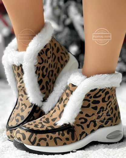 Women's Low Ankle Platform Boots Slip On