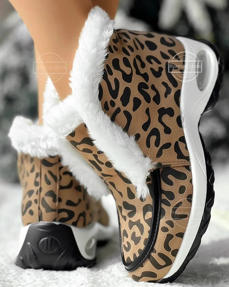 Women's Low Ankle Platform Boots Slip On