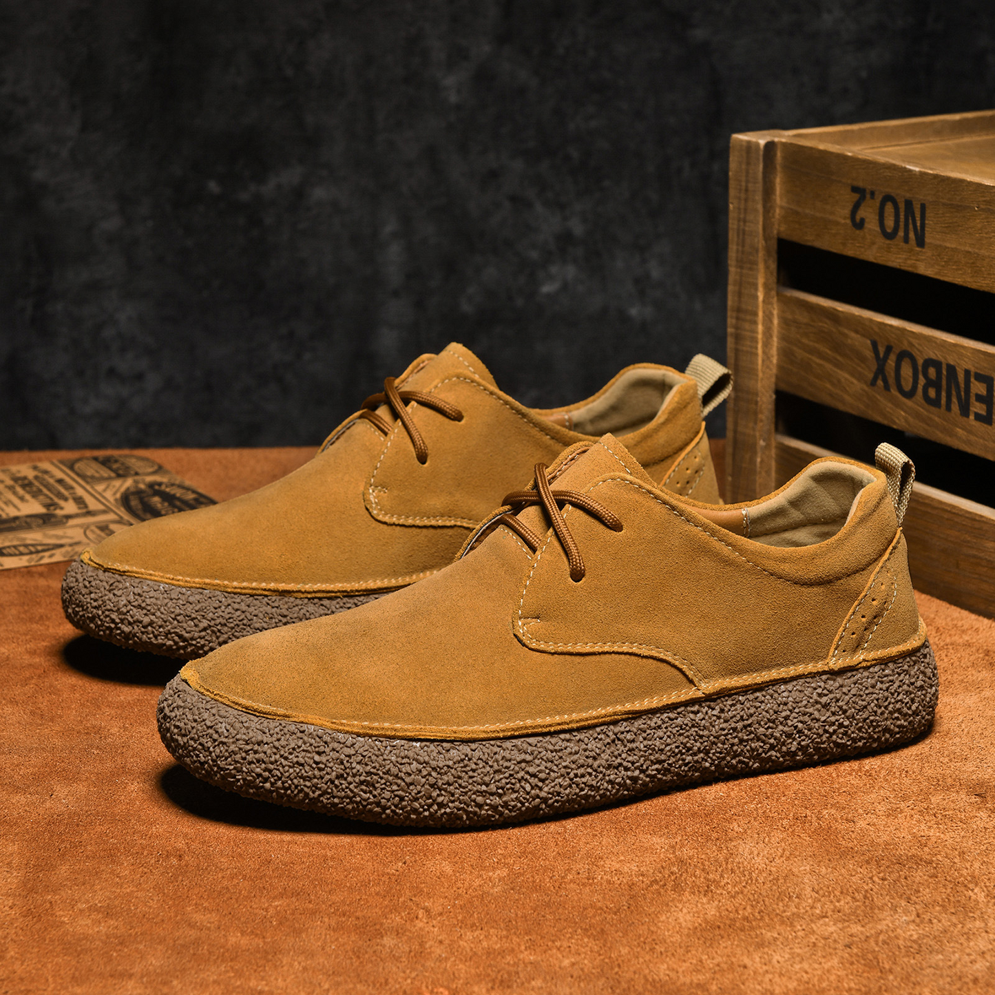 Men's Suede Shoes Beckham Brown