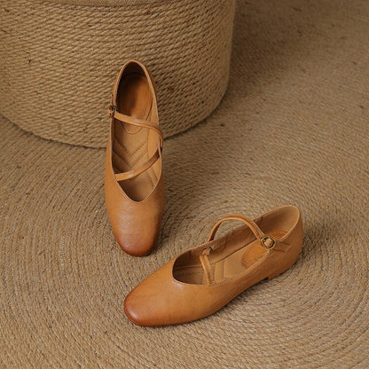 Elora Leather Flats