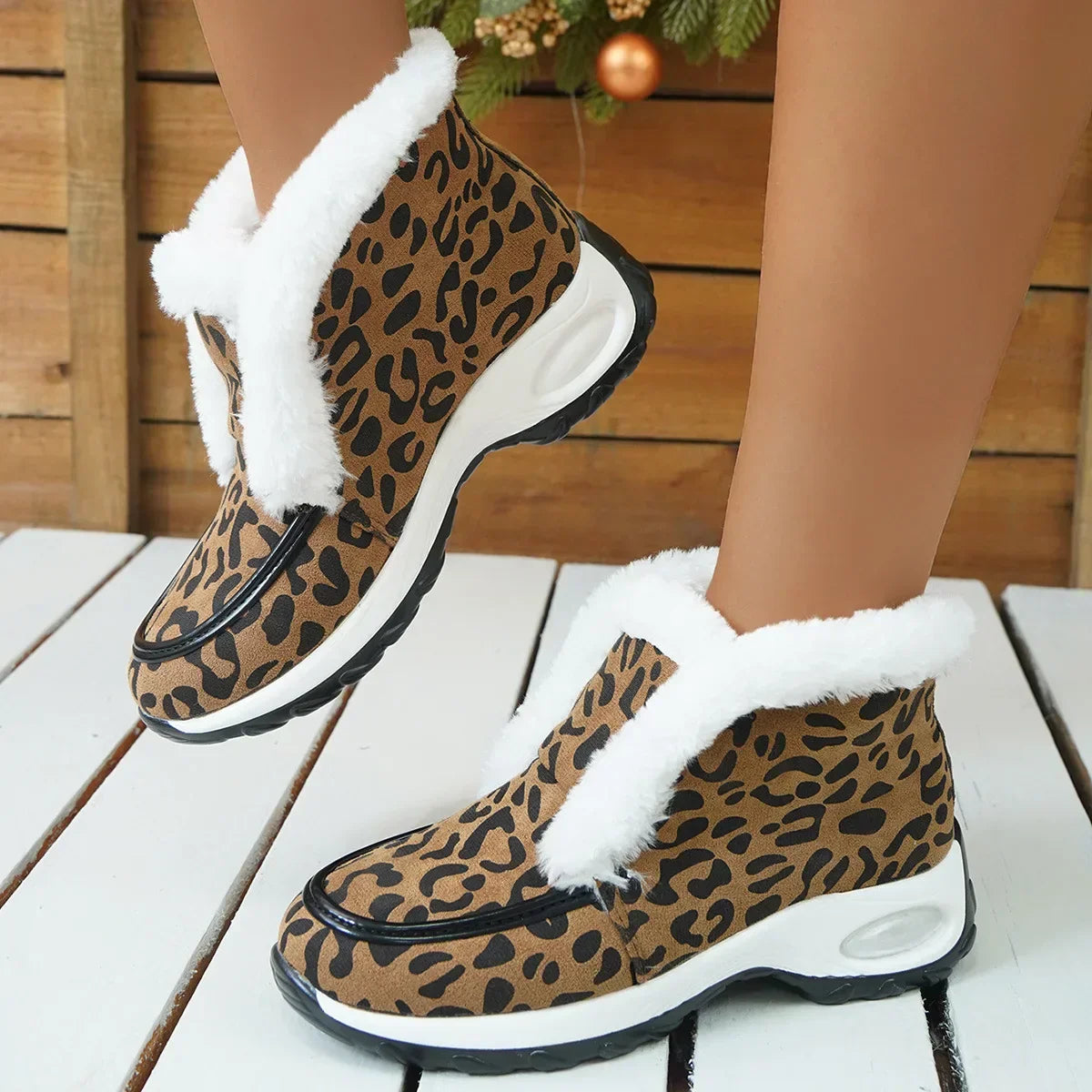 Women's Low Ankle Platform Boots Slip On