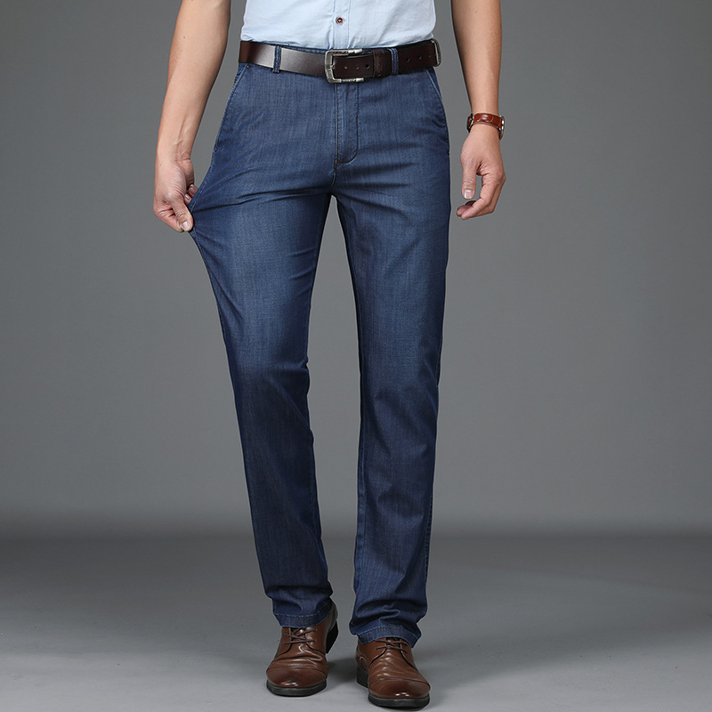 Men's Straight Leg Pants Cotton Belt Loops