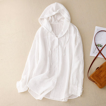 Women's Lightweight Button Hoodie
