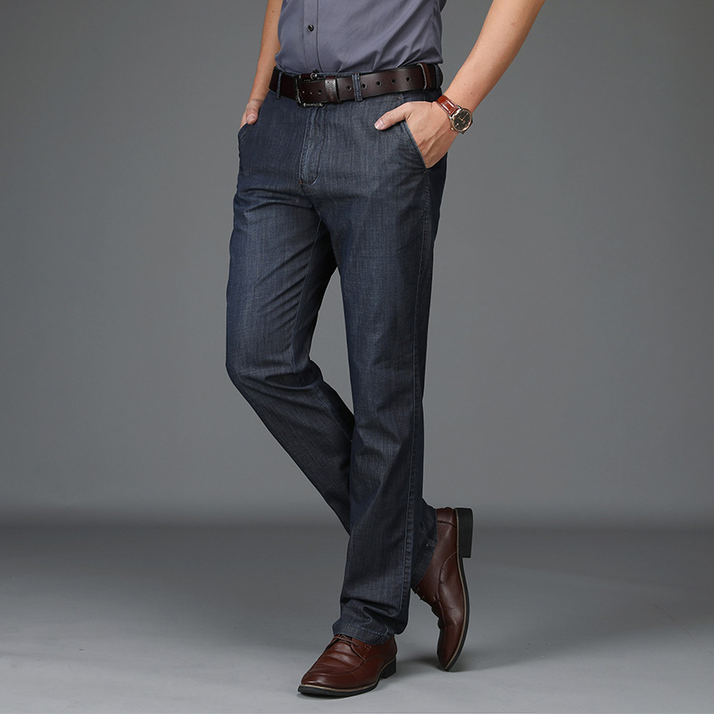 Men's Straight Leg Pants Cotton Belt Loops