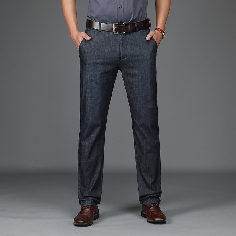 Men's Straight Leg Pants Cotton Belt Loops