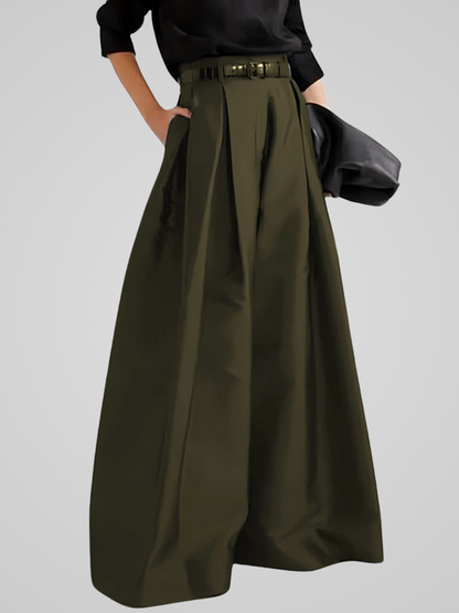 Maxima Women's High-Waisted Long Skirt Formal Autumn