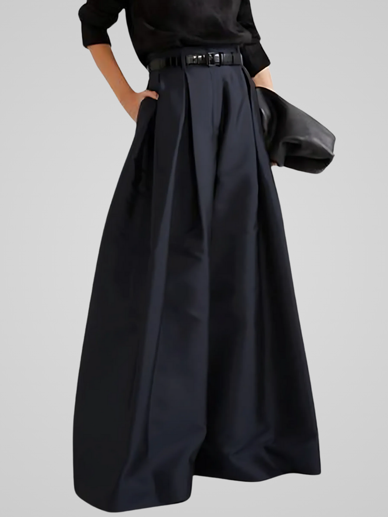 Maxima Women's High-Waisted Long Skirt Formal Autumn