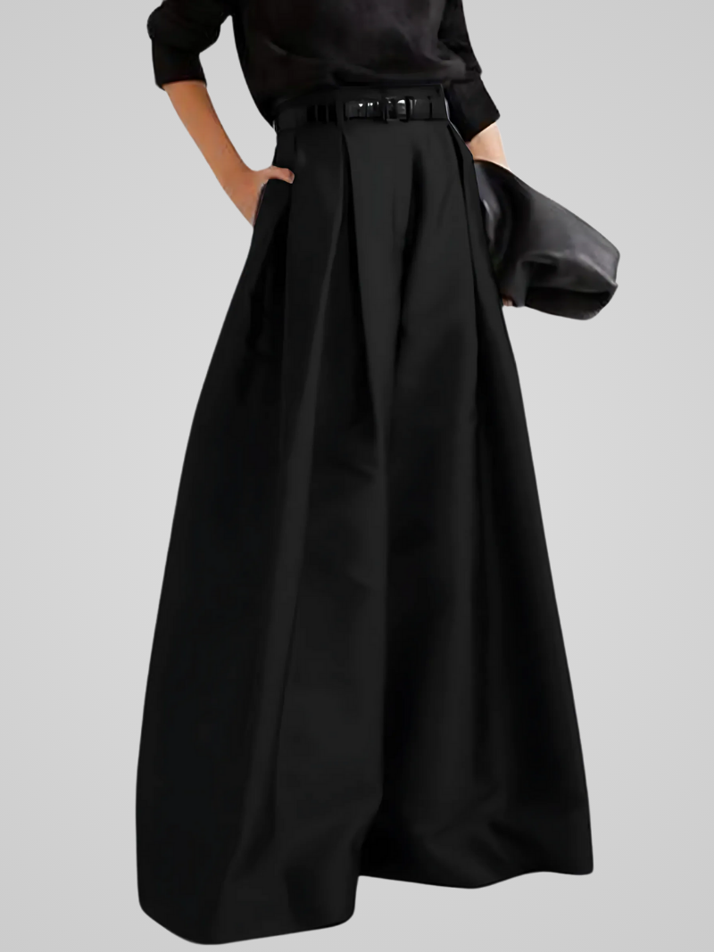 Maxima Women's High-Waisted Long Skirt Formal Autumn