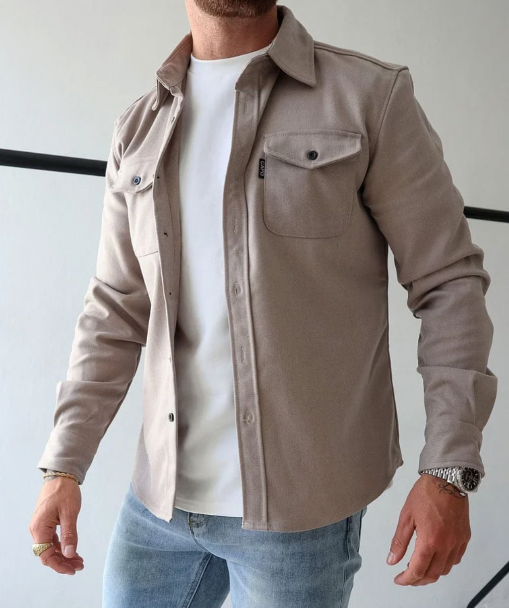 Men's Long Sleeve Shirt With Pockets