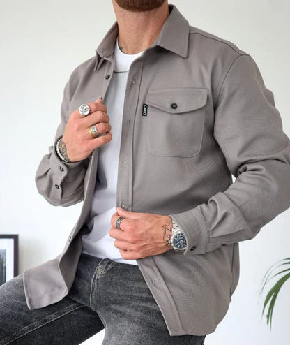 Men's Utility Shirt Long-Sleeve Cotton Everyday Wear