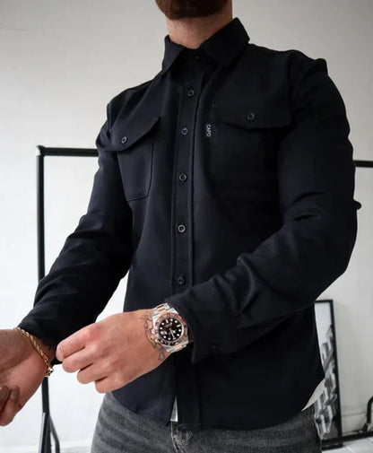 Men's Utility Shirt Long-Sleeve Cotton Everyday Wear