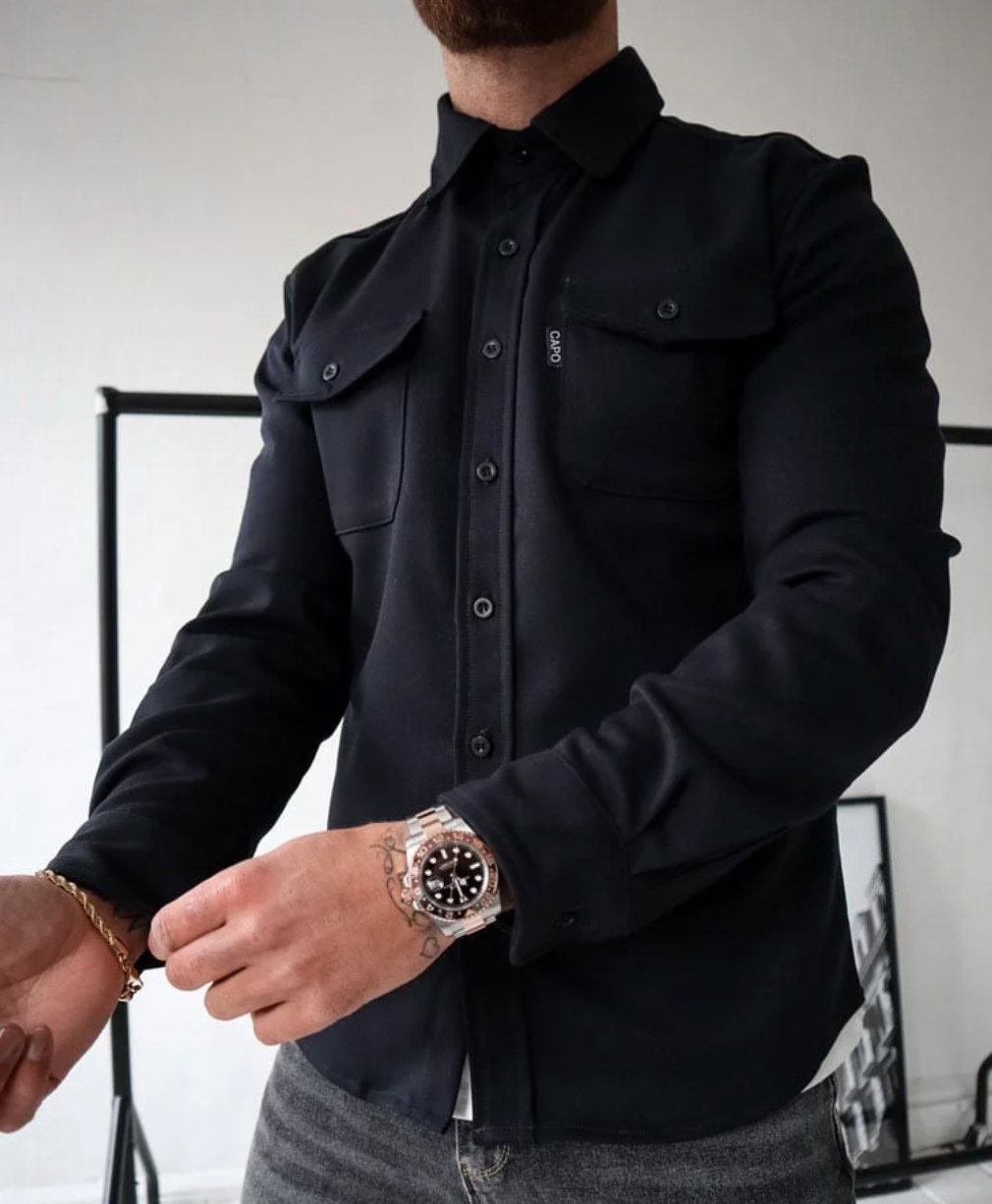 Men's Long Sleeve Shirt With Pockets