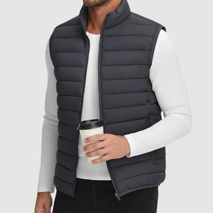 Men's Lightweight Packable Puffer Vest: Waterproof, Insulated for Outdoor Travel Adventures