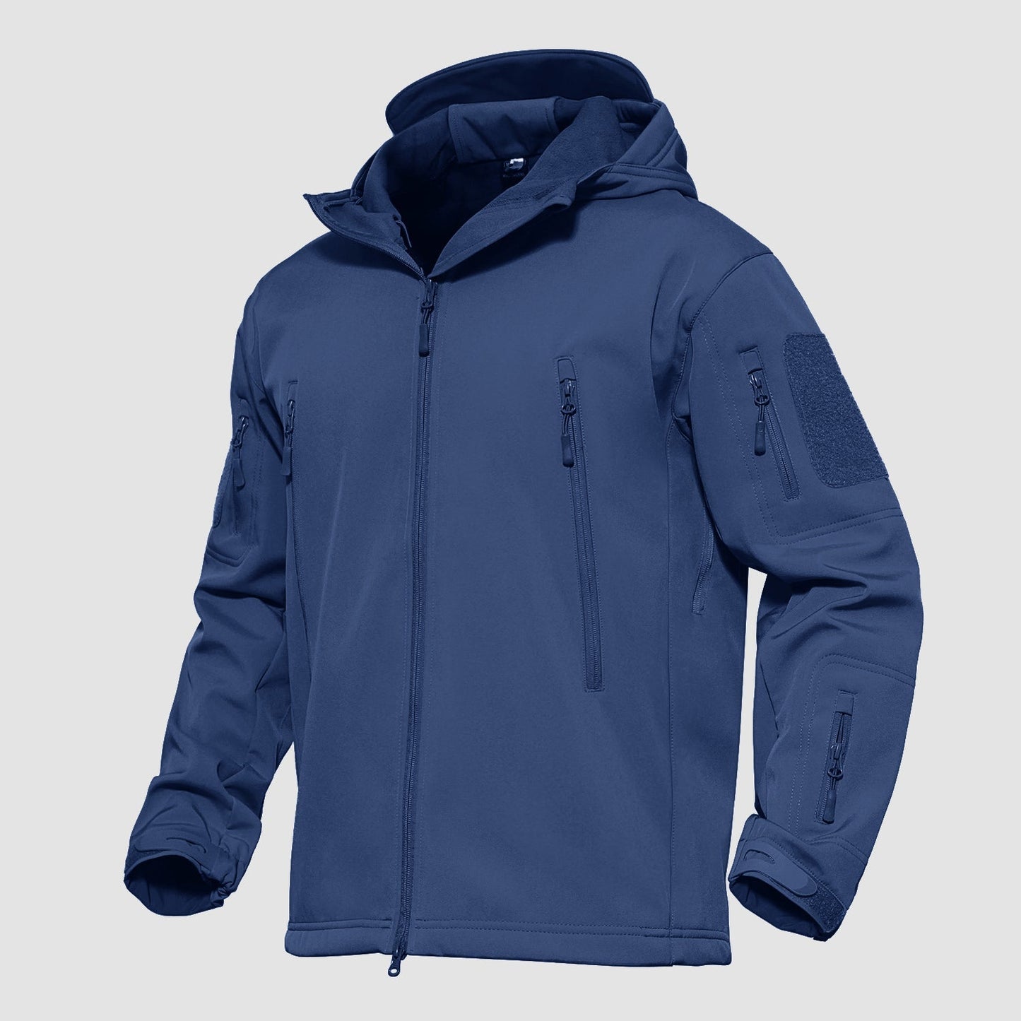 Men's Softshell Jacket Waterproof Lightweight Breathable Black - Fashinoza