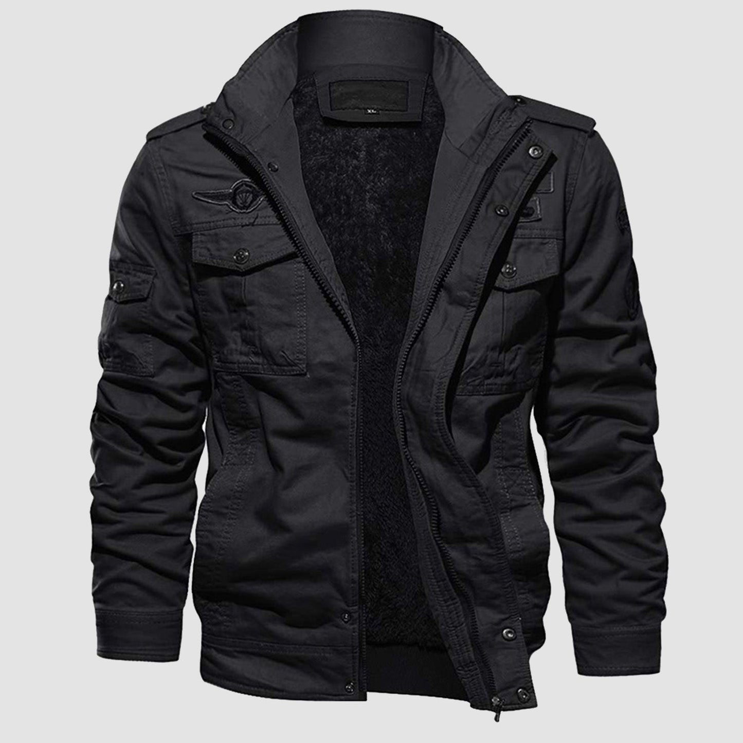 Men's Military Bomber Jacket Fleece Outerwear