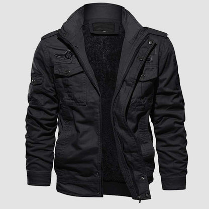 Men's Military Bomber Jacket Fleece Outerwear