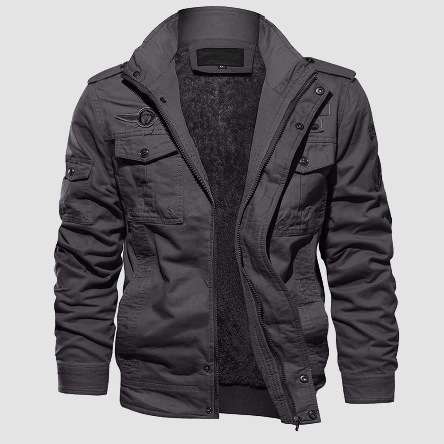 Men's Military Bomber Jacket Fleece Outerwear