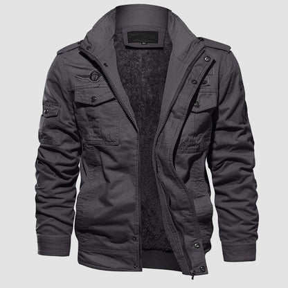 Men's Military Bomber Jacket Fleece Outerwear